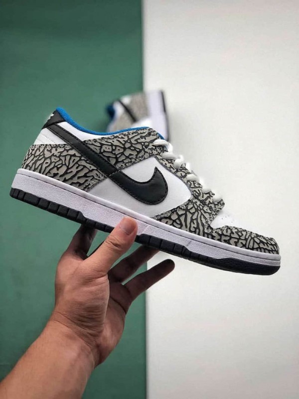 nike dunk sb low supreme white cement